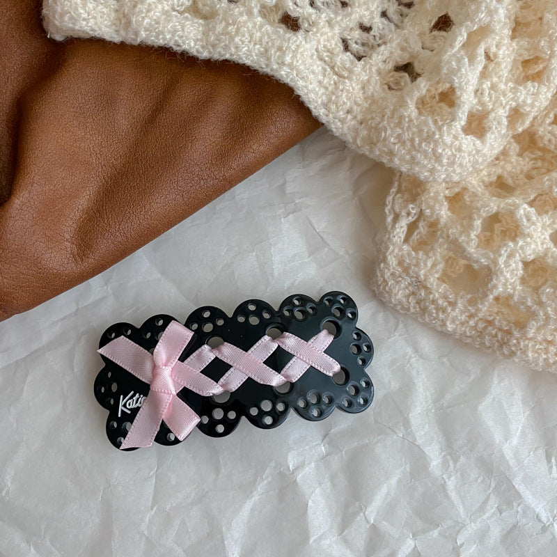 Wholesale Sweet and Cool Bow Hollow Letter Clip